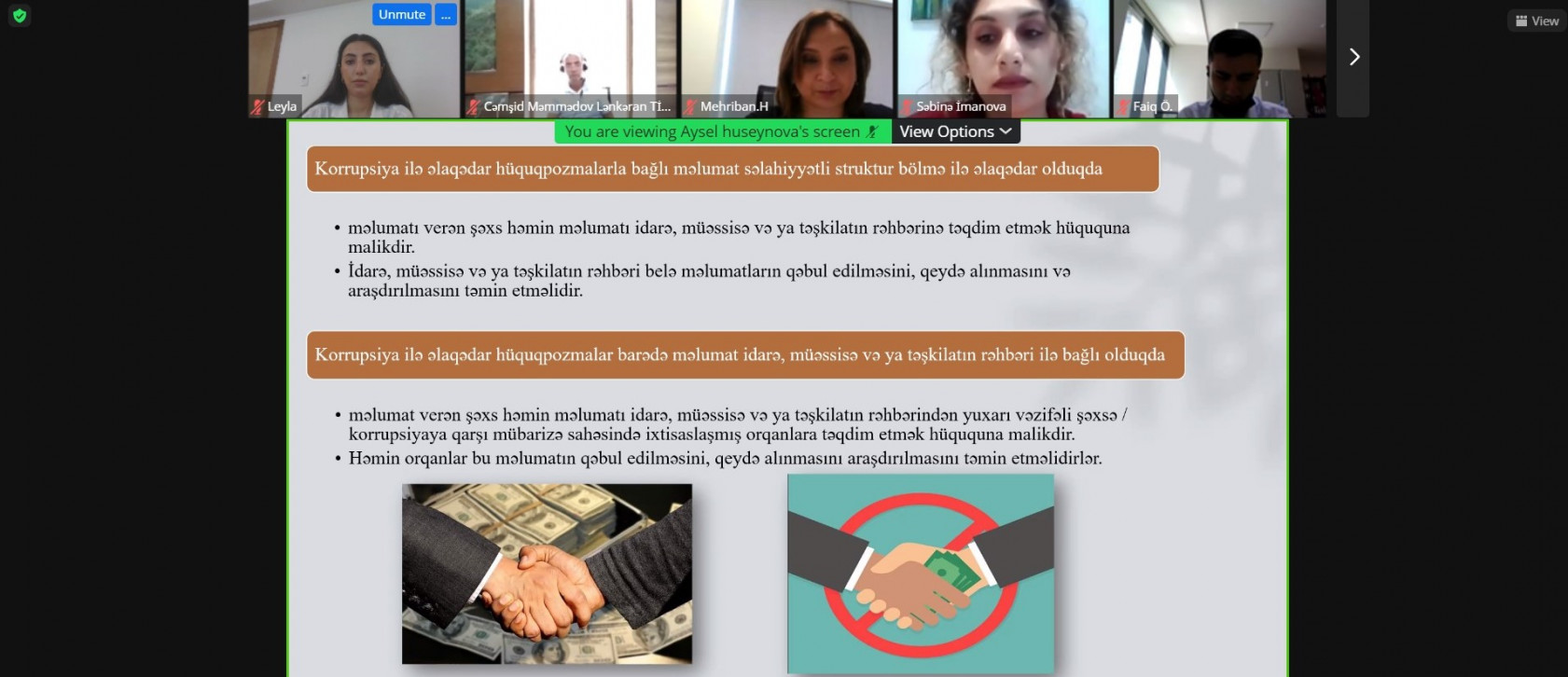 Dövlət Turizm Agentliyi  korrupsiyaya qarşı mübarizə mövzusunda təlim keçirib